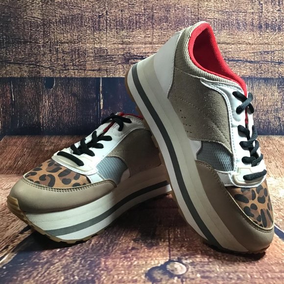 Zara Size EU 37 Multicolor Leopard Print Platform - Picture 3 of 12